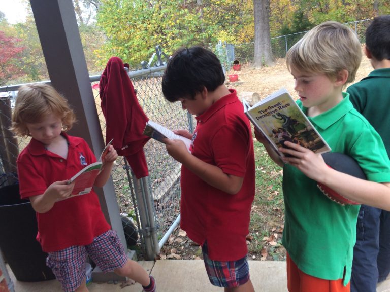Students enjoy a good book anytime!